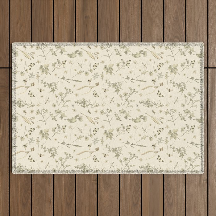 FLORA AND FAUNA OF THE MEADOW  Outdoor Rug