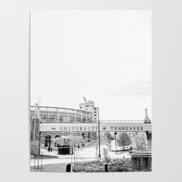 University of Tennessee No. 14 in Black & White Poster