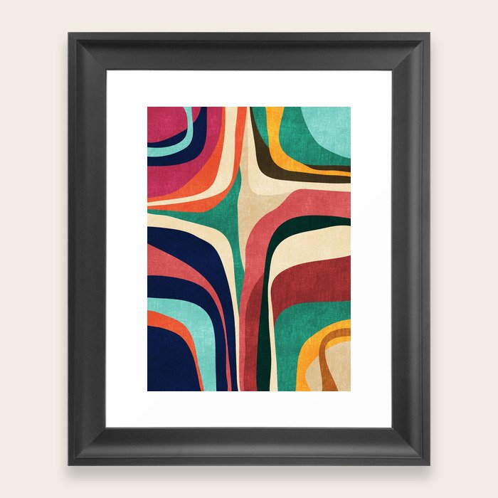 Impossible contour map Framed Art Print by Society6