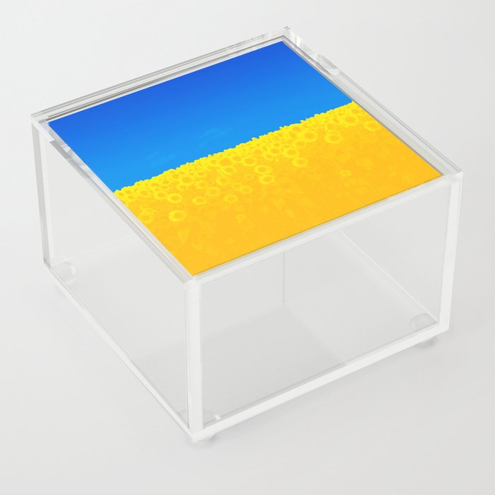 Ukraine Sunflower Acrylic Box