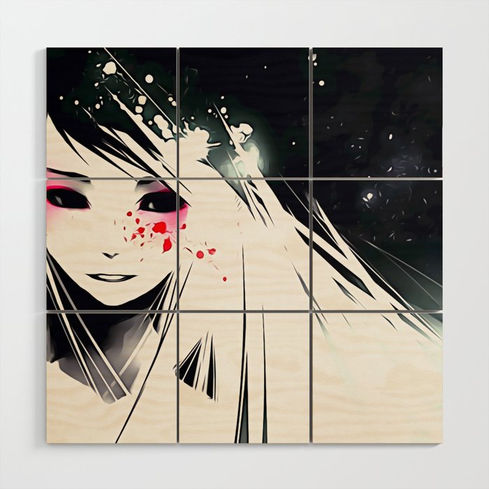 Anime Girl Wood Wall Art