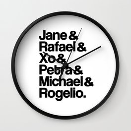 Jane Typography Wall Clock