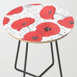 RED POPPIES Side Table