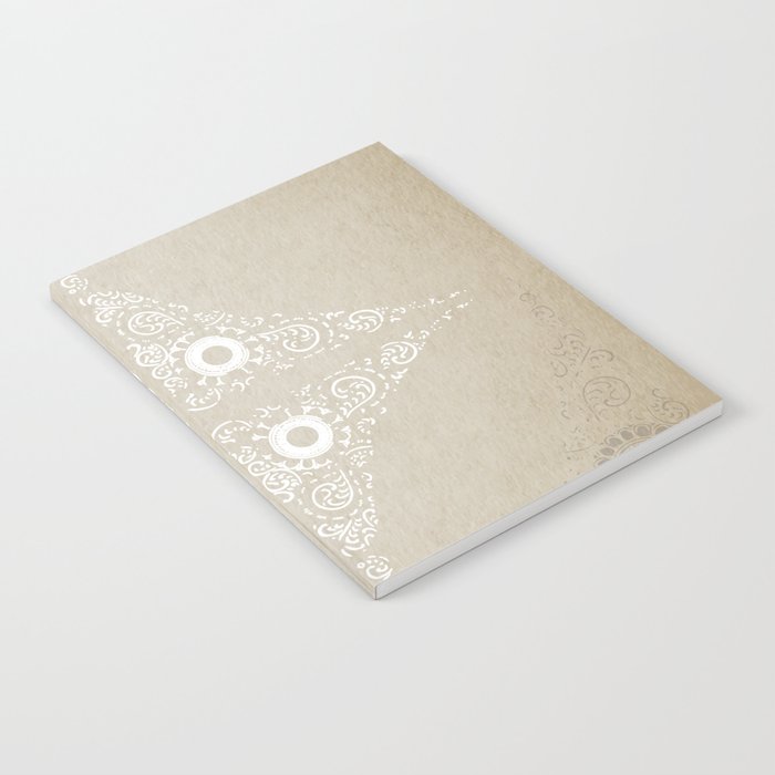 Pata Pattern in White Notebook