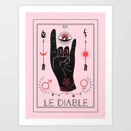 Le Diable or The Devil Tarot Art Print