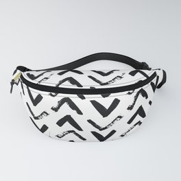 Black & White Mud Cloth Inspired Arrows Fanny Pack