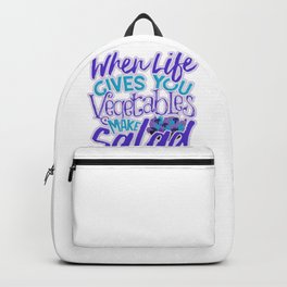 Inspirational When Live Gives you Vegetables Make a Salad Backpack | Veganshirt, Salad, Healthyliving, Saladgift, Vegetarianpungift, Vegangift, Fitnessaddict, Healthyeating, Saladlovertshirt, Collage 
