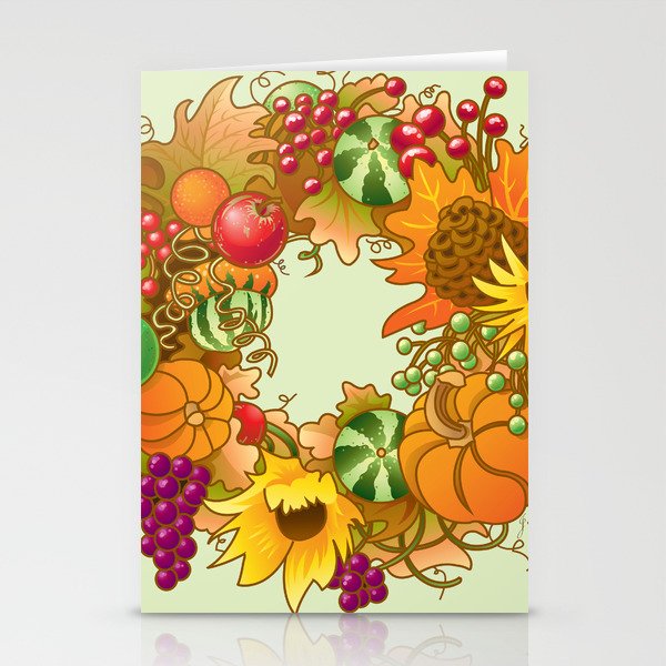 Fall Wreath Stationery Cards
