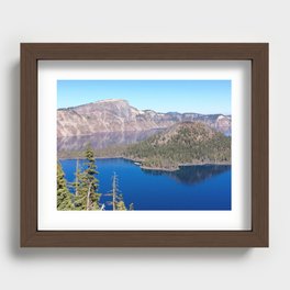 Glistening Blue Lake Recessed Framed Print