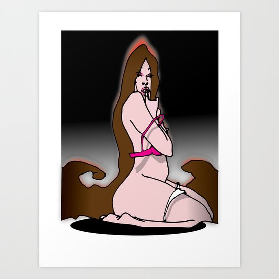 brown head Art Print