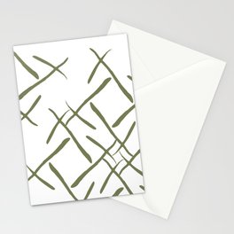 Dark green cross marks Stationery Card