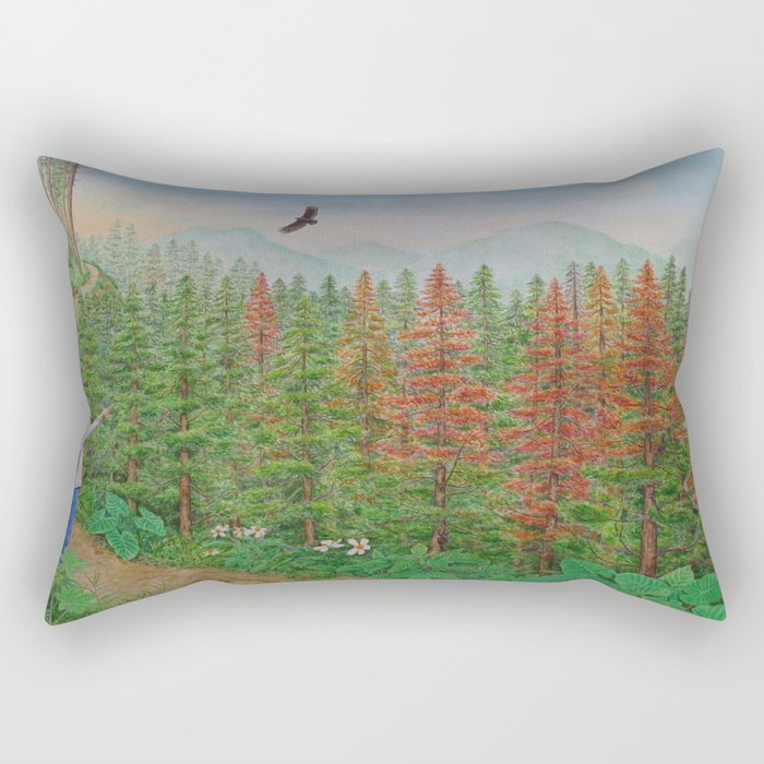 A Day of Forest(8). (coniferous forest) Rectangular Pillow