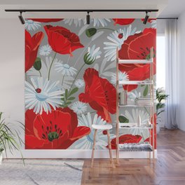 Red poppies Wall Mural