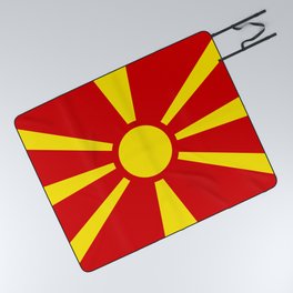 Macedonian Flag of Macedonia Picnic Blanket
