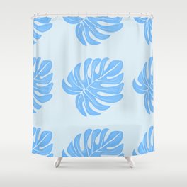 Tropical seamless ethnic pattern with exotic leaves. Hawaiian floral design. Summer background vintage illustration.  Shower Curtain