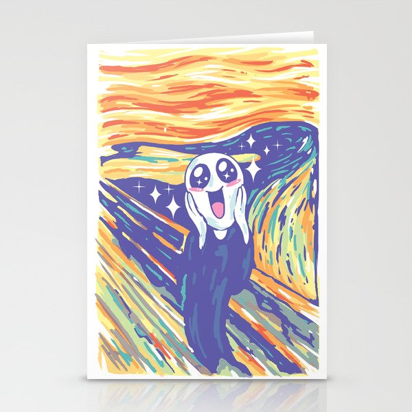 Kawaii Scream Stationery Cards