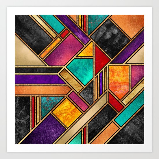 Colorful City Night Art Print