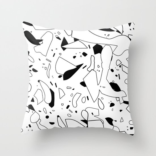minimal black and white / line art Throw Pillow