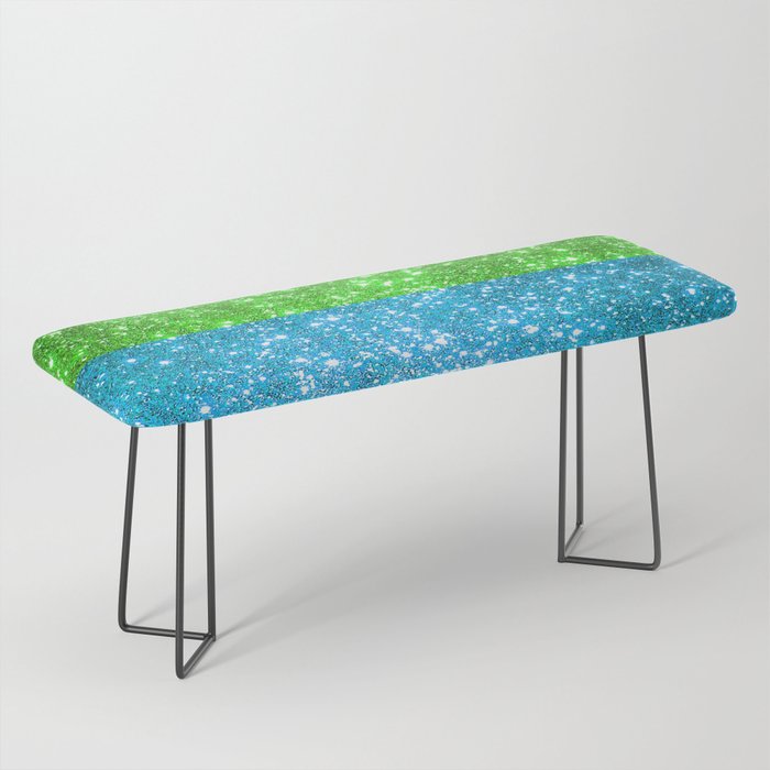 Blue And Green Glitter Trendy Collection Bench