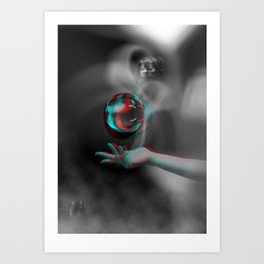3d Sphere collage Art Print