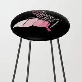 Breast Cancer Awareness Butterfly Counter Stool