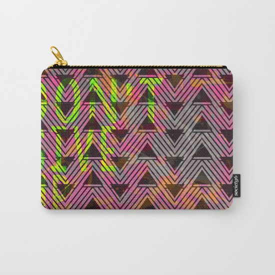 Don't Give Up Quote with Geometric Triangle Pattern Carry-All Pouch