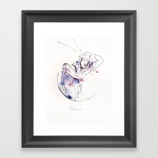 circles - con occhi porpora Framed Art Print