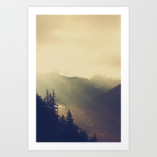 Sunrise over the Mountians Art Print