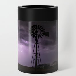 Lightning and Thunder - Storm Clouds Over an Old Windmill on a Stormy Night in Oklahoma Can Cooler