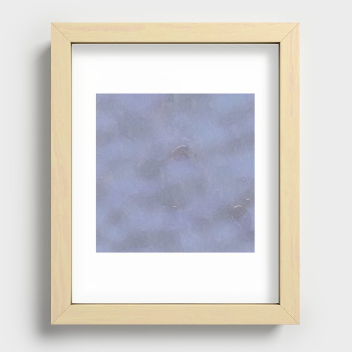 Violet marble frozen texture Recessed Framed Print