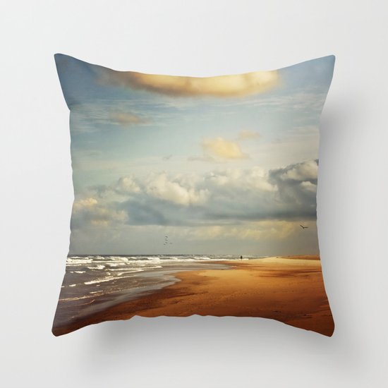 my dream beach Throw Pillow