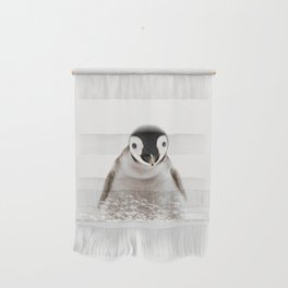 Baby Penguin in a Bathtub, Penguin Taking a Bath, Bathtub Animal Art Print By Synplus Wall Hanging