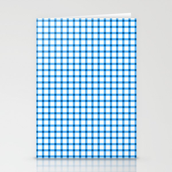 Blue Gingham - 02 Stationery Cards