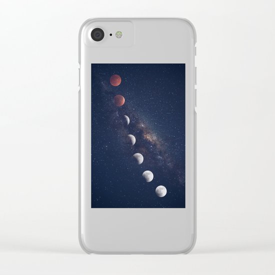 phases of the moon Clear iPhone Case