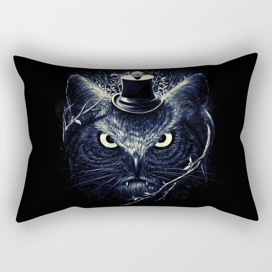 Meowl (Blue) Rectangular Pillow