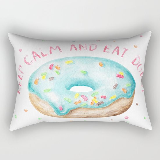 Keep Calm & Eat Donut Rectangular Pillow