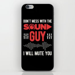 Funny Sound Engineer iPhone Skin