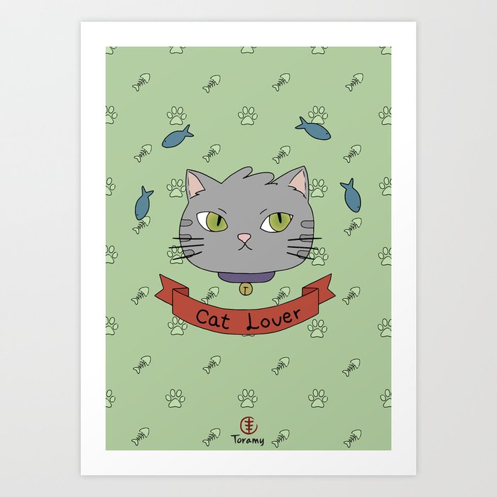 Cat lover 2 Art Print