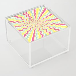 Crazy pastel rays Acrylic Box