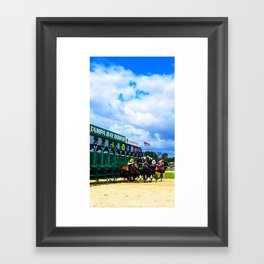 A Day at the Races Framed Art Print