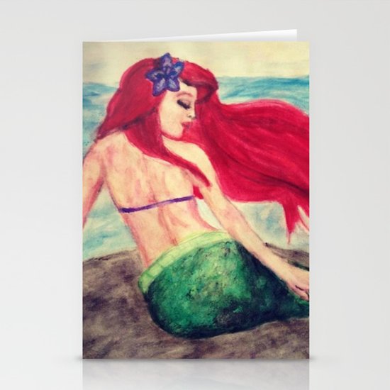 Ariel "On the Rocks" Stationery Cards