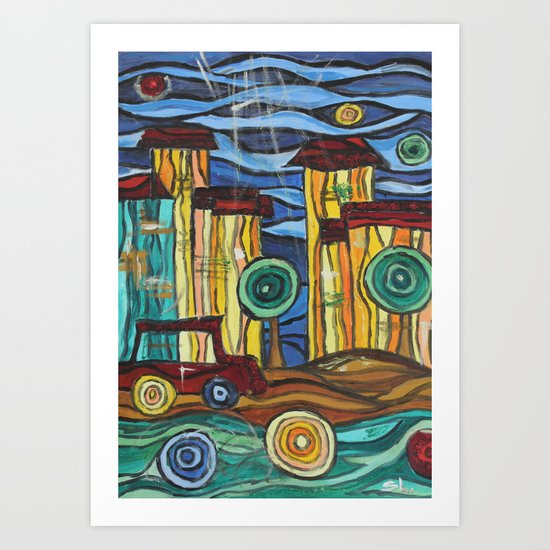 Funky Town Art Print