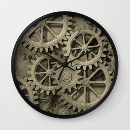 Steampunk Cogwheels Wall Clock