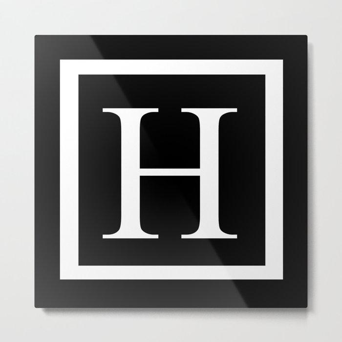 H monogram Metal Print