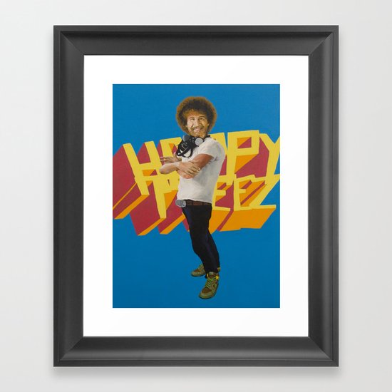 Hip Hop x Bob Ross Framed Art Print