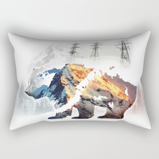 Save bears in nature Rectangular Pillow