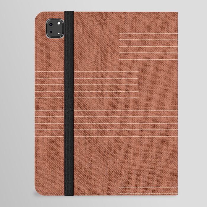 Minimal, Pattern, Boho Prints, Terracotta iPad Folio Case
