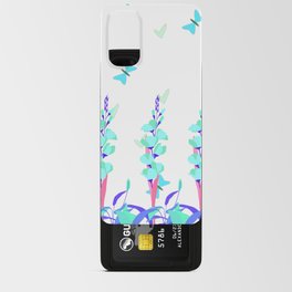 Blue Butterflies in a Blue Snapdragon Flower Garden Android Card Case
