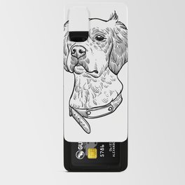 Vintage hand drawn sketch  field english dog head Android Card Case