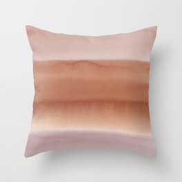 Subtle Layers Pink and Caramel Throw Pillow